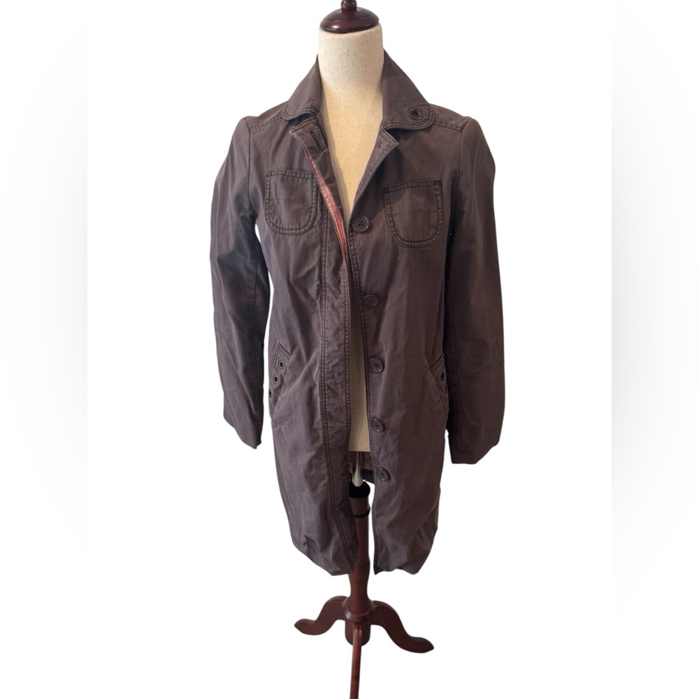 Marc Jacobs Brown and Red Striped Lined Jacket S